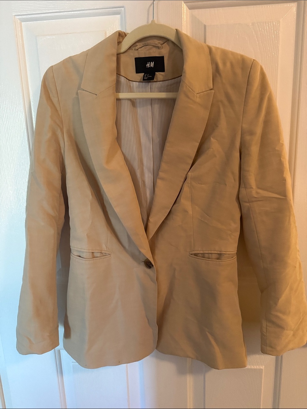 H&M Beige Single-Button Women's Blazer